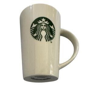 Starbucks Coffee Mug 12 oz White Green Mermaid Siren Logo Ceramic Tall Cup